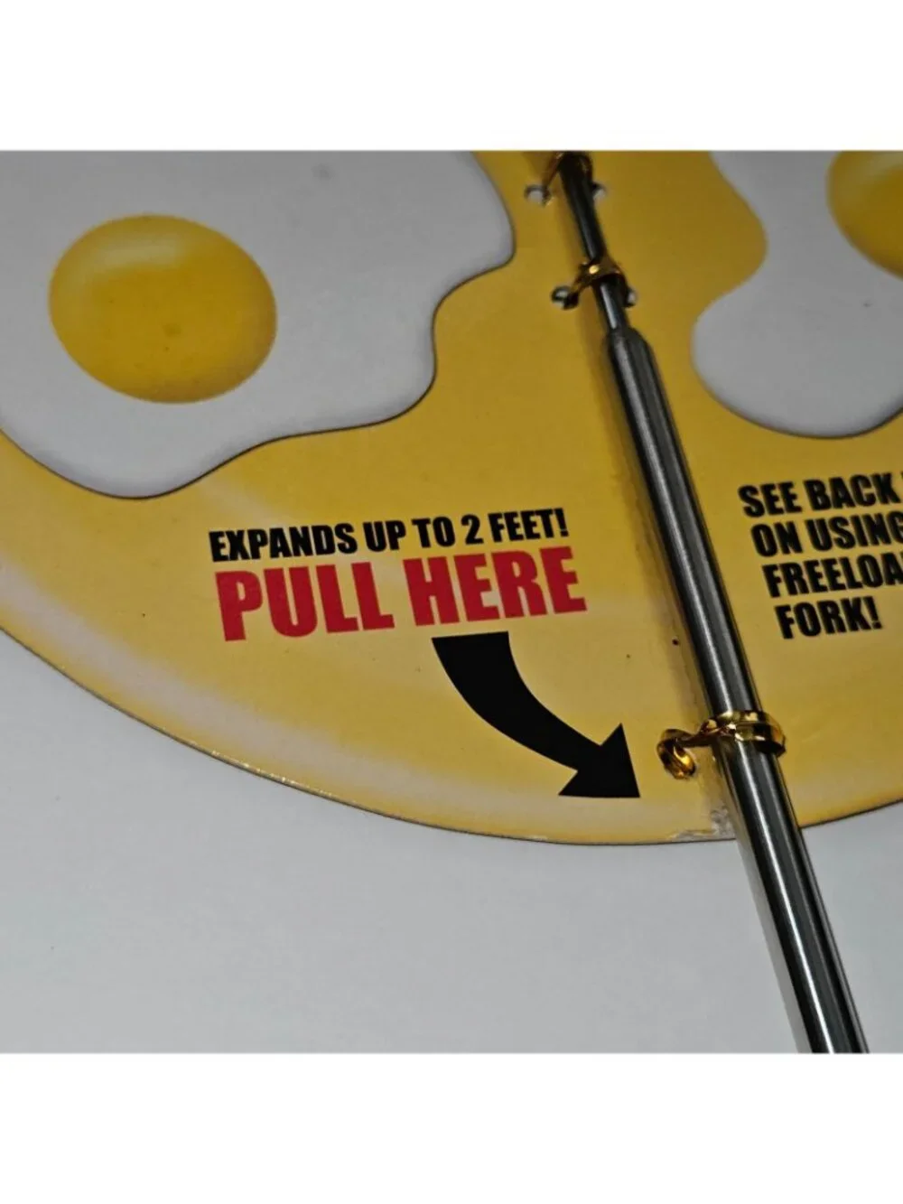 NOS Freeloader Fork Joke Gag Gift Stainless Steel Expand Up to 2ft Archie McPhee
